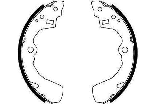 Jeu de 4 mâchoires de frein (Garniture de frein à tambour) TRW GS8549