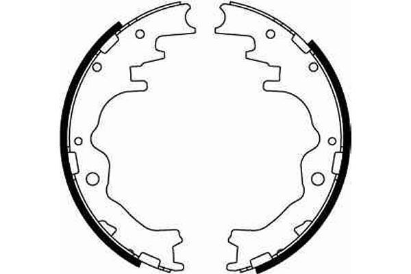 Jeu de 4 mâchoires de frein (Garniture de frein à tambour) TRW GS8550