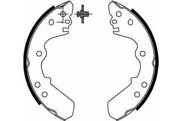 Jeu de 4 mâchoires de frein (Garniture de frein à tambour) TRW GS8551
