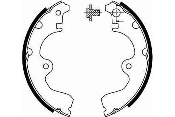 Jeu de 4 mâchoires de frein (Garniture de frein à tambour) TRW GS8554