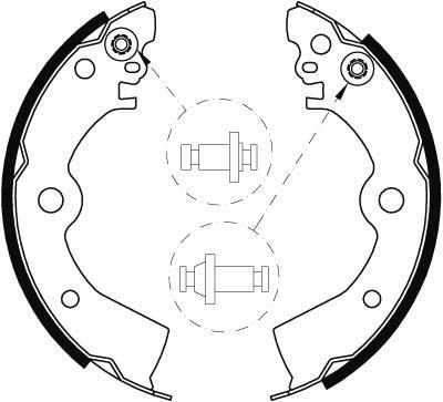 Jeu de 4 mâchoires de frein (Garniture de frein à tambour) TRW GS8556