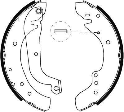 Jeu de 4 mâchoires de frein (Garniture de frein à tambour) TRW ref. GS8565
