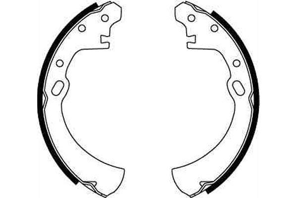 Jeu de 4 mâchoires de frein (Garniture de frein à tambour) TRW GS8589