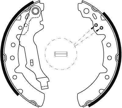 Jeu de 4 mâchoires de frein (Garniture de frein à tambour) TRW GS8603