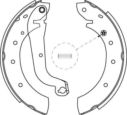 Jeu de 4 mâchoires de frein (Garniture de frein à tambour) TRW GS8622