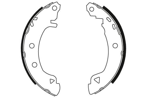 Jeu de 4 mâchoires de frein (Garniture de frein à tambour) TRW GS8631