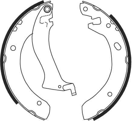 Jeu de 4 mâchoires de frein (Garniture de frein à tambour) TRW GS8633