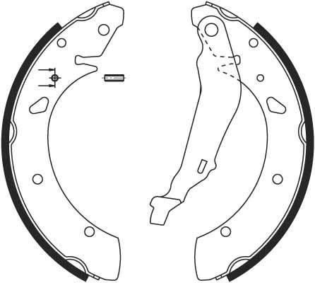 Jeu de 4 mâchoires de frein (Garniture de frein à tambour) TRW GS8640