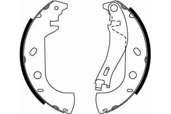 Jeu de 4 mâchoires de frein (Garniture de frein à tambour) TRW GS8653