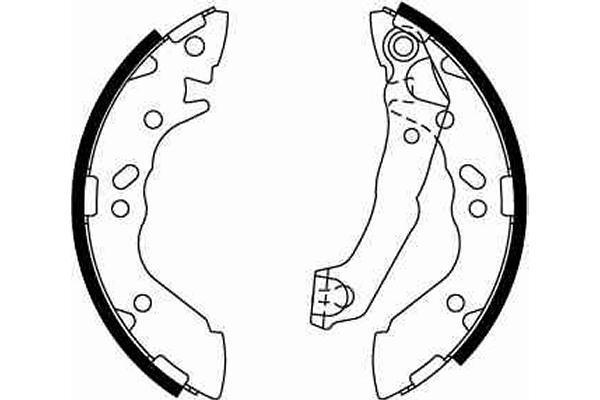 Jeu de 4 mâchoires de frein (Garniture de frein à tambour) TRW GS8659