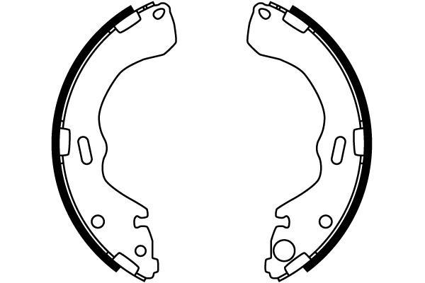 Jeu de 4 mâchoires de frein (Garniture de frein à tambour) TRW GS8664