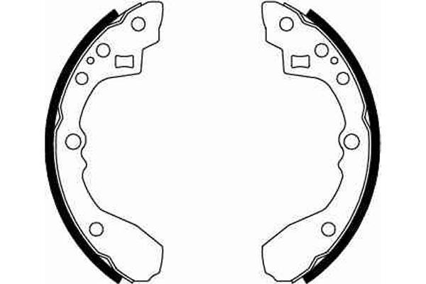 Jeu de 4 mâchoires de frein (Garniture de frein à tambour) TRW GS8675
