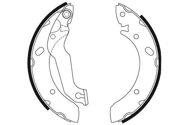 Jeu de 4 mâchoires de frein (Garniture de frein à tambour) TRW GS8678