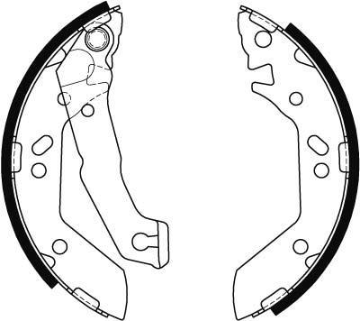 Jeu de 4 mâchoires de frein (Garniture de frein à tambour) TRW GS8684