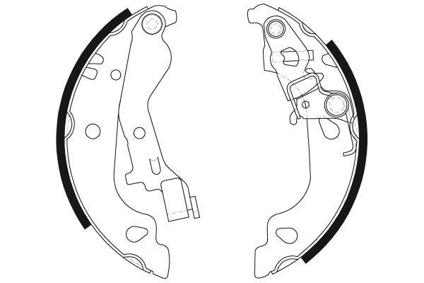 Jeu de 4 mâchoires de frein (Garniture de frein à tambour) TRW GS8686