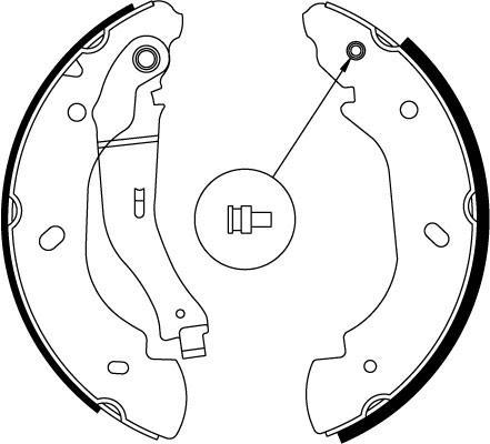 Jeu de 4 mâchoires de frein (Garniture de frein à tambour) TRW GS8689
