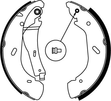Jeu de 4 mâchoires de frein (Garniture de frein à tambour) TRW GS8690