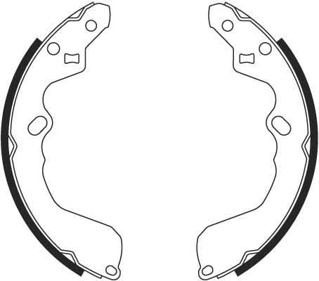Jeu de 4 mâchoires de frein (Garniture de frein à tambour) TRW GS8694