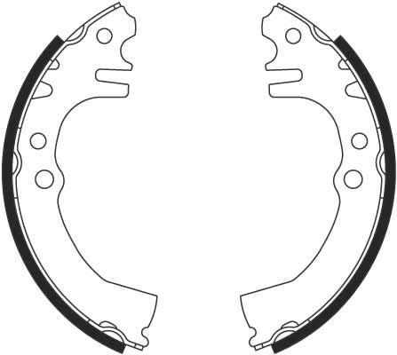 Jeu de 4 mâchoires de frein (Garniture de frein à tambour) TRW GS8699