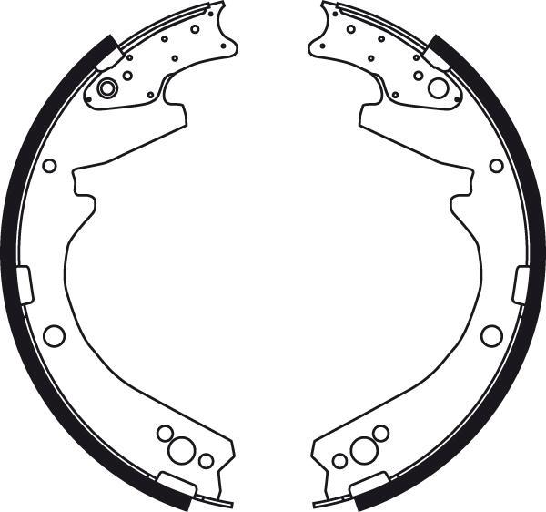 Jeu de 4 mâchoires de frein (Garniture de frein à tambour) TRW GS8703