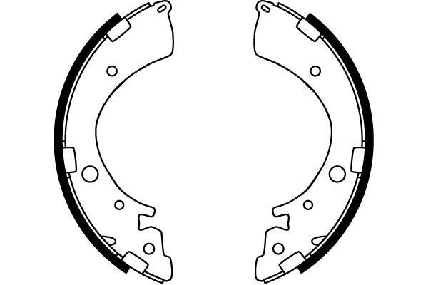 Jeu de 4 mâchoires de frein (Garniture de frein à tambour) TRW GS8704