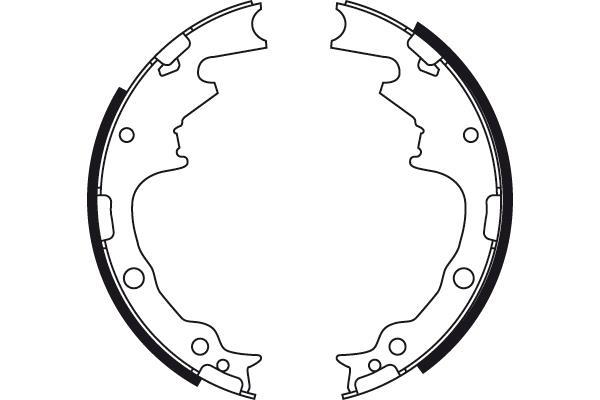 Jeu de 4 mâchoires de frein (Garniture de frein à tambour) TRW GS8705