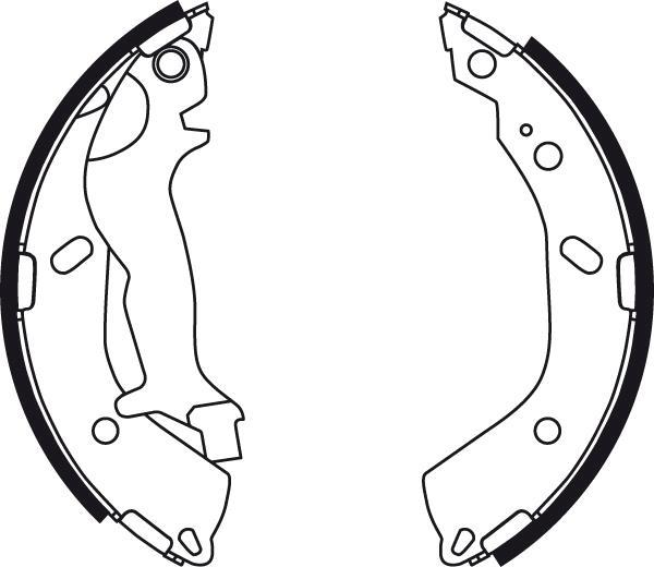 Jeu de 4 mâchoires de frein (Garniture de frein à tambour) TRW GS8707