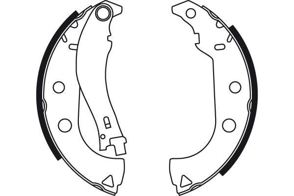 Jeu de 4 mâchoires de frein (Garniture de frein à tambour) TRW GS8708