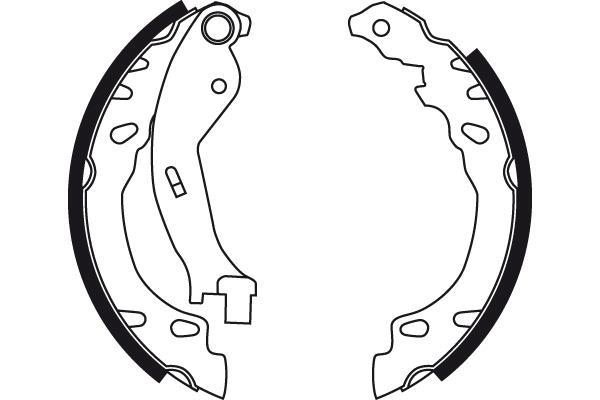 Jeu de 4 mâchoires de frein (Garniture de frein à tambour) TRW GS8711