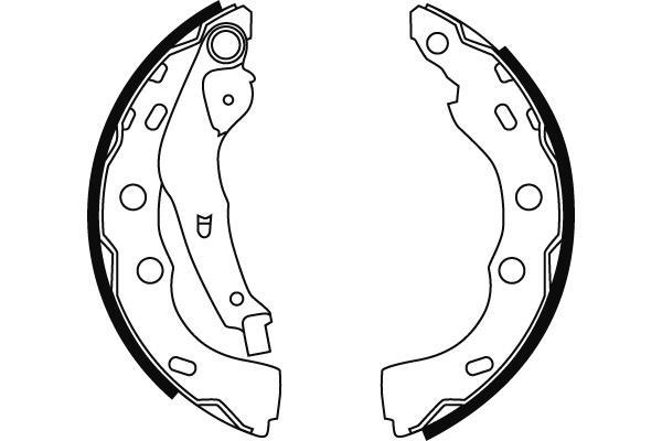 Jeu de 4 mâchoires de frein (Garniture de frein à tambour) TRW GS8727