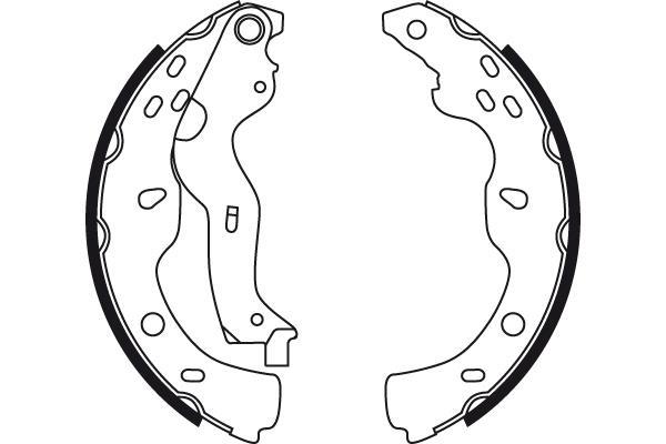 Jeu de 4 mâchoires de frein (Garniture de frein à tambour) TRW GS8743