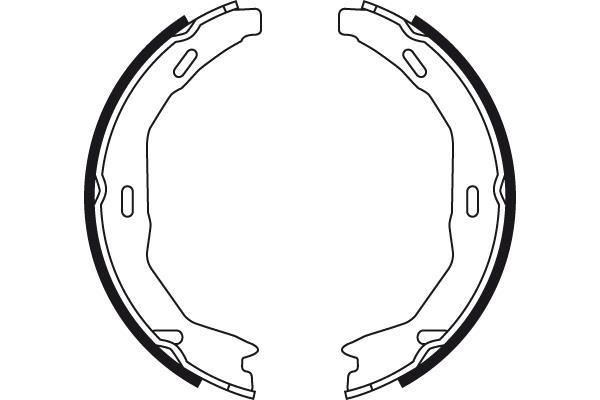 Jeu de mâchoires de frein à main (Mâchoire de frein à main) TRW GS8745