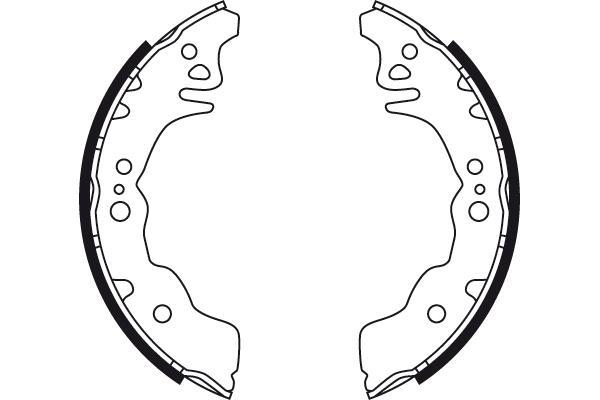 Jeu de 4 mâchoires de frein (Garniture de frein à tambour) TRW GS8750