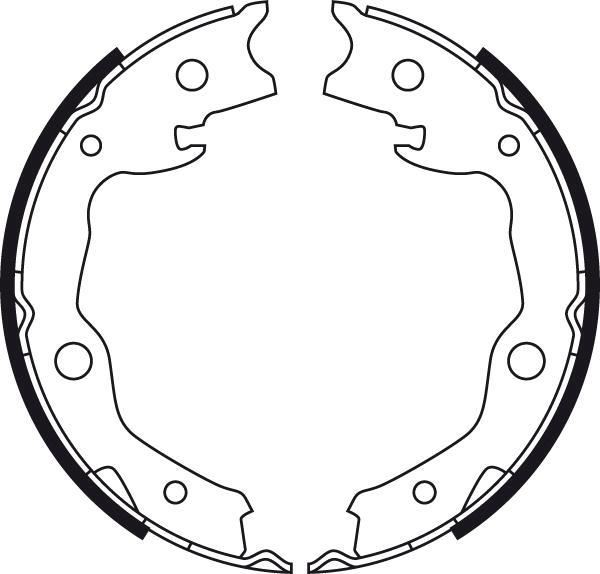 Jeu de mâchoires de frein à main (Mâchoire de frein à main) TRW GS8752