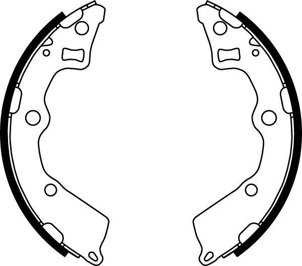 Jeu de 4 mâchoires de frein (Garniture de frein à tambour) TRW GS8754
