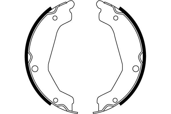 Jeu de mâchoires de frein à main (Mâchoire de frein à main) TRW ref. GS8763