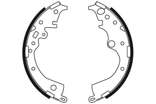 Jeu de 4 mâchoires de frein (Garniture de frein à tambour) TRW GS8770