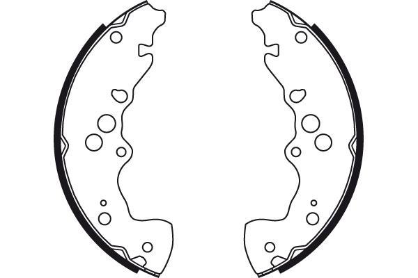 Jeu de 4 mâchoires de frein (Garniture de frein à tambour) TRW GS8773