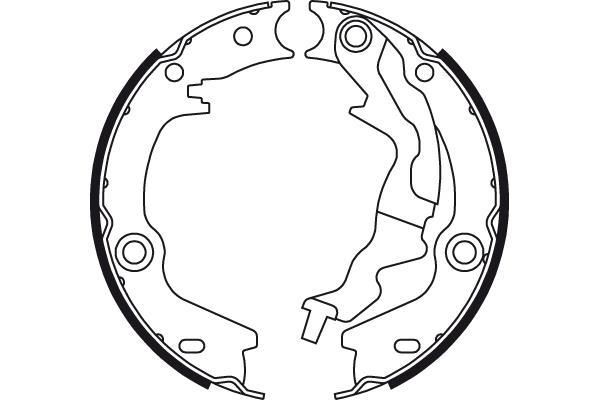 Jeu de mâchoires de frein à main (Mâchoire de frein à main) TRW ref. GS8781