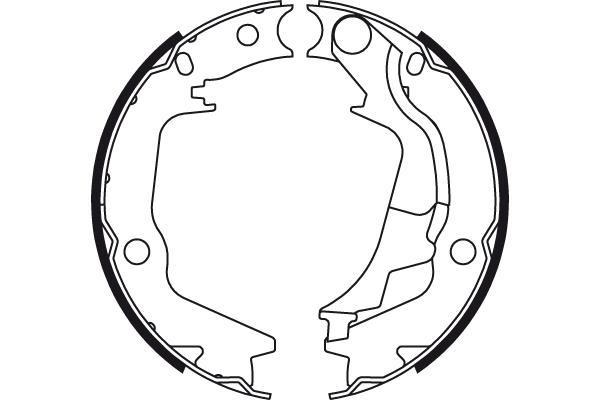Jeu de mâchoires de frein à main (Mâchoire de frein à main) TRW ref. GS8782