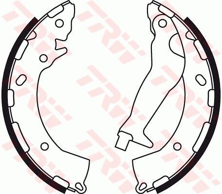 Jeu de 4 mâchoires de frein (Garniture de frein à tambour) TRW GS8785