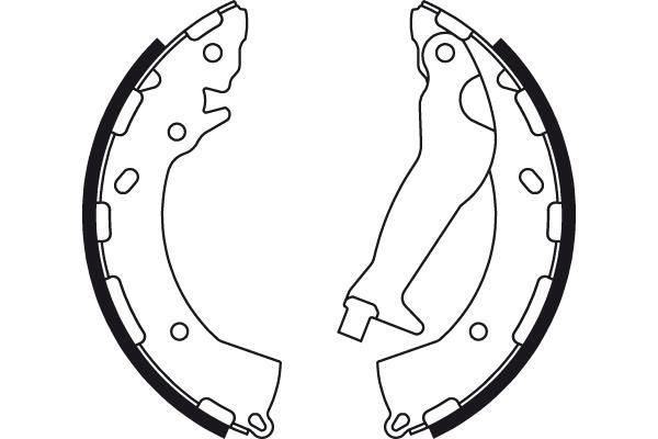 Jeu de 4 mâchoires de frein (Garniture de frein à tambour) TRW GS8785