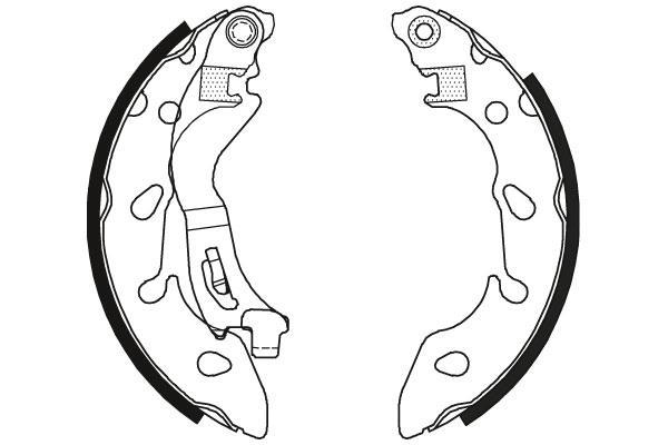 Jeu de 4 mâchoires de frein (Garniture de frein à tambour) TRW GS8796