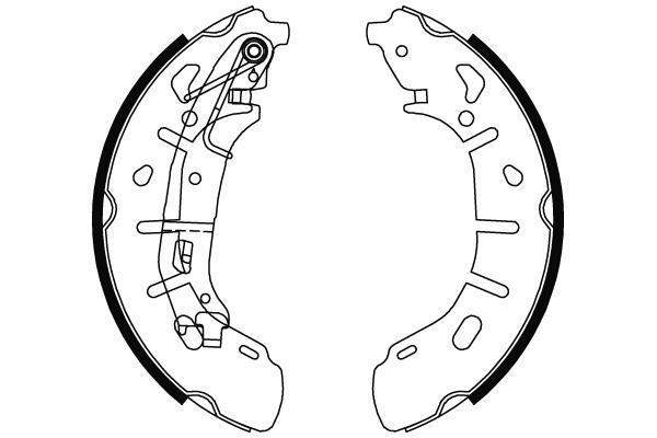 Jeu de 4 mâchoires de frein (Garniture de frein à tambour) TRW GS8799