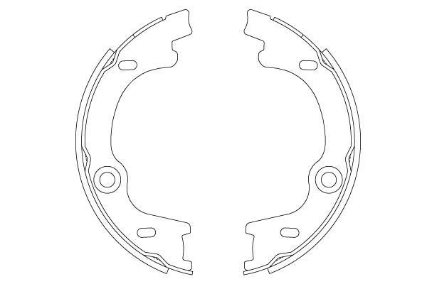 Jeu de 4 mâchoires de frein (Garniture de frein à tambour) TRW GS8807