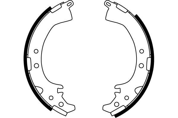 Jeu de 4 mâchoires de frein (Garniture de frein à tambour) TRW GS8999