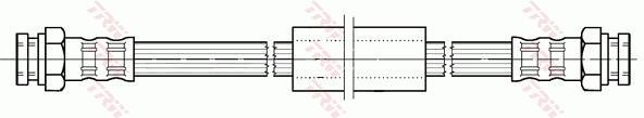 Flexible de frein (Durite de frein) TRW ref. PHA176