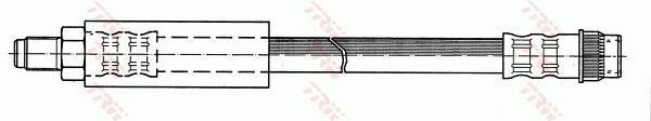 Flexible de frein (Durite de frein) TRW ref. PHA267