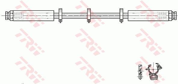 Flexible de frein (Durite de frein) TRW ref. PHA299