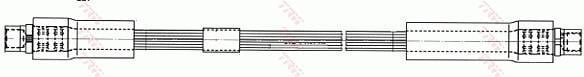 Flexible de frein (Durite de frein) TRW ref. PHA488